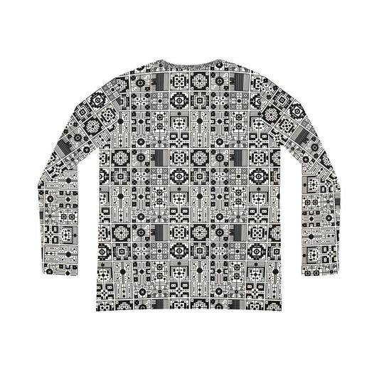 Digital Minimalism Minimalist Tech Women's Long Sleeve V-Neck Shirt - 8404 Design-55