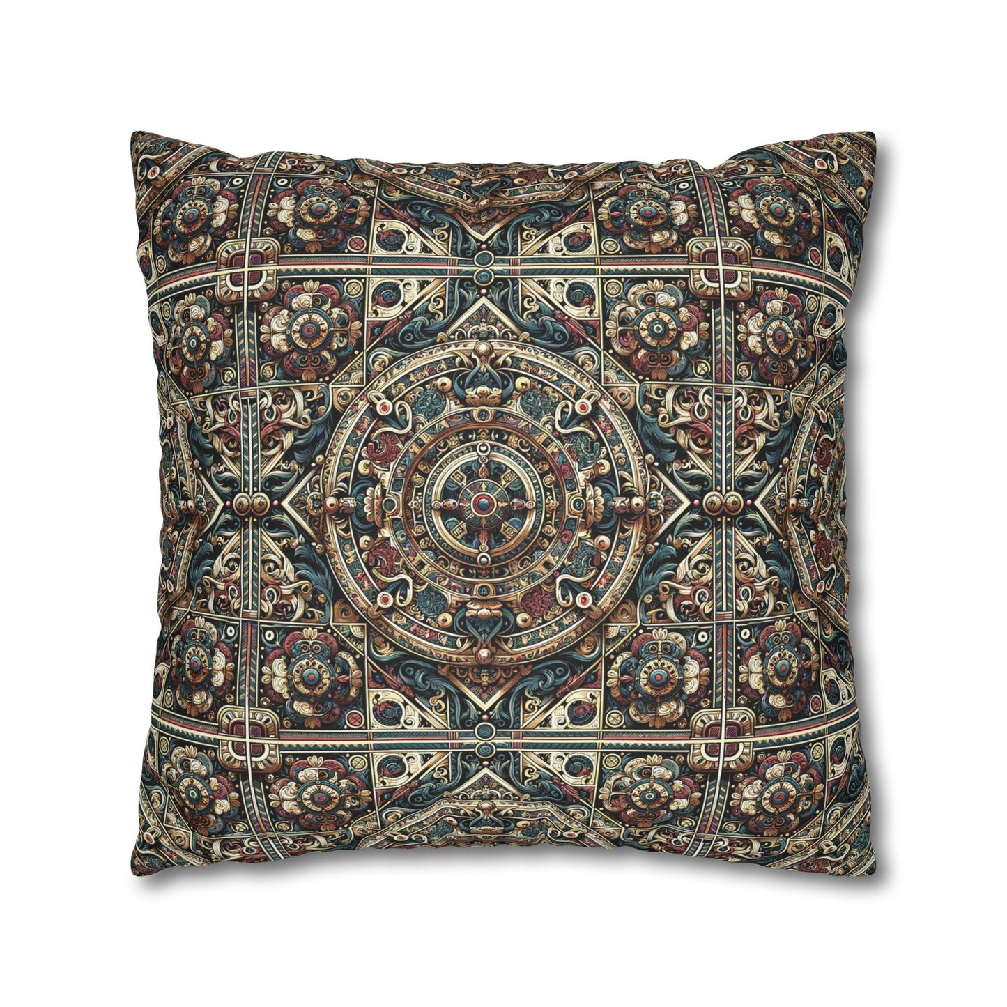 Urban Renaissance Historical Fusion With Street Edge Spun Polyester Square Pillowcase - 8404 Design-57