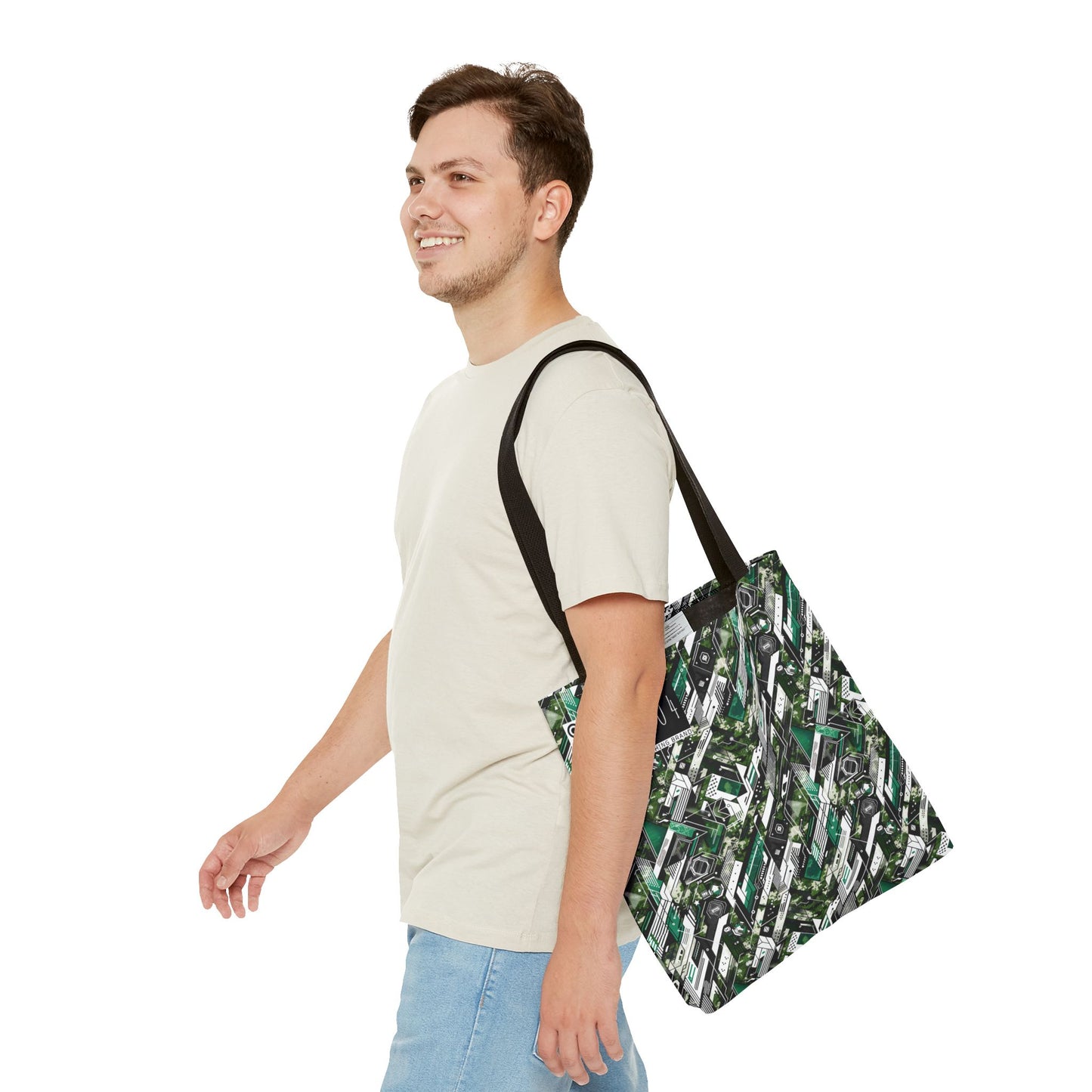 Tech Camo Fusion Tech-Forward Streetwear With a Futuristic Edge Tote Bag - 8404 Design-63