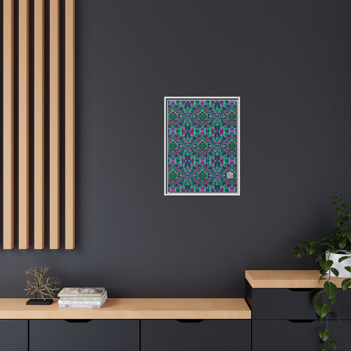 Digital Glitch Vibes Tech-Inspired Streetwear Matte Canvas, Framed (multi-Color) - 8404 Design-71 A