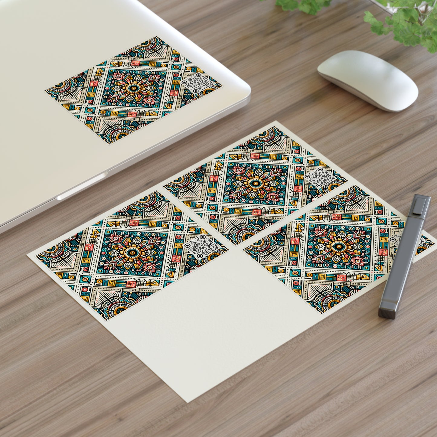 Cultural Fusion Tech Blend of Cultural Heritage With Tech-Inspired Elements Sticker Sheets - 8404 Design-64