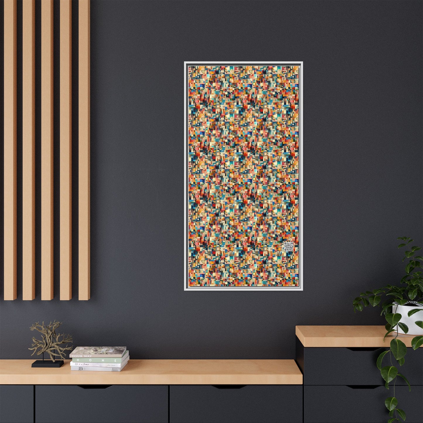 Digital Artistic Expression Artistic Streetwear Matte Canvas, Framed (multi-Color) - 8404 Design-46 B