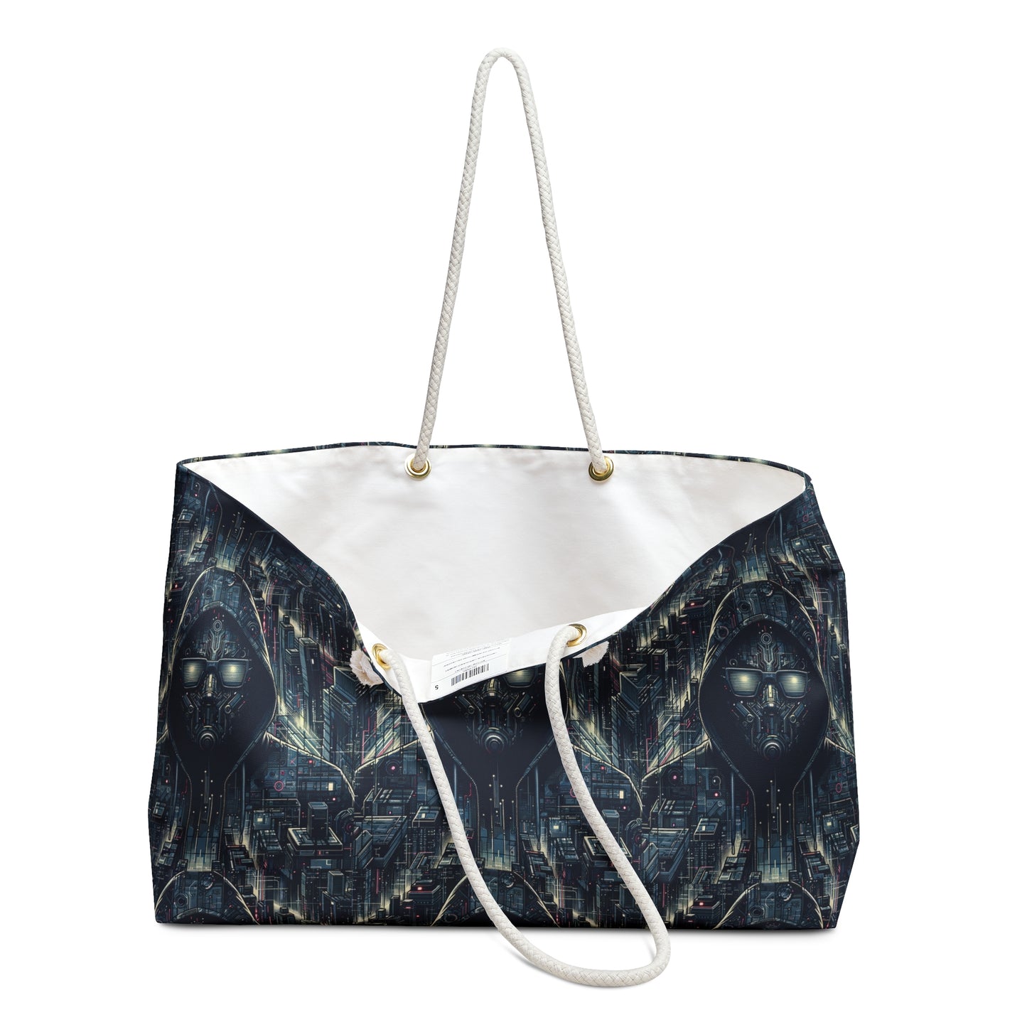 Tech Noir Aesthetics Sleek Tech Streetwear Weekender Bag - 8404 Design-56