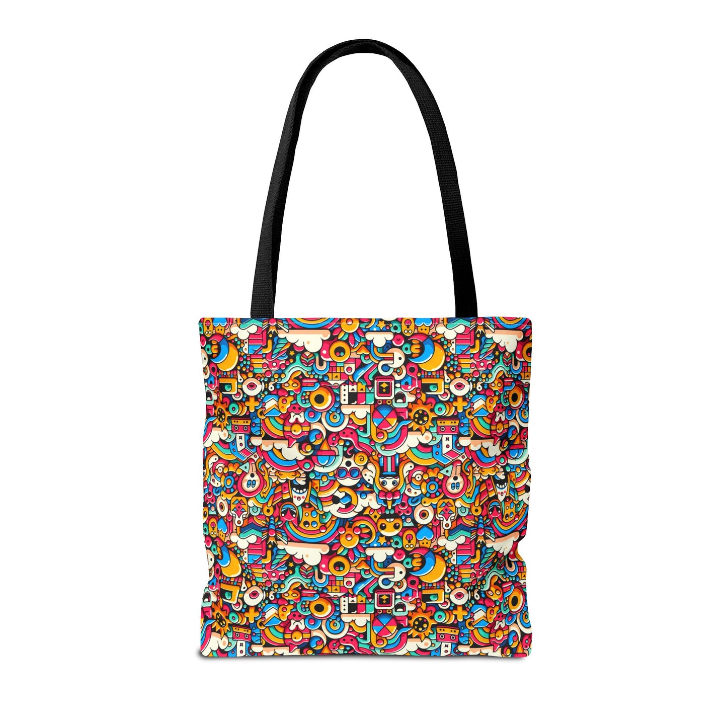 Neon Pop Playful Pop Culture Mashup Tote Bag - 8404 Design-62