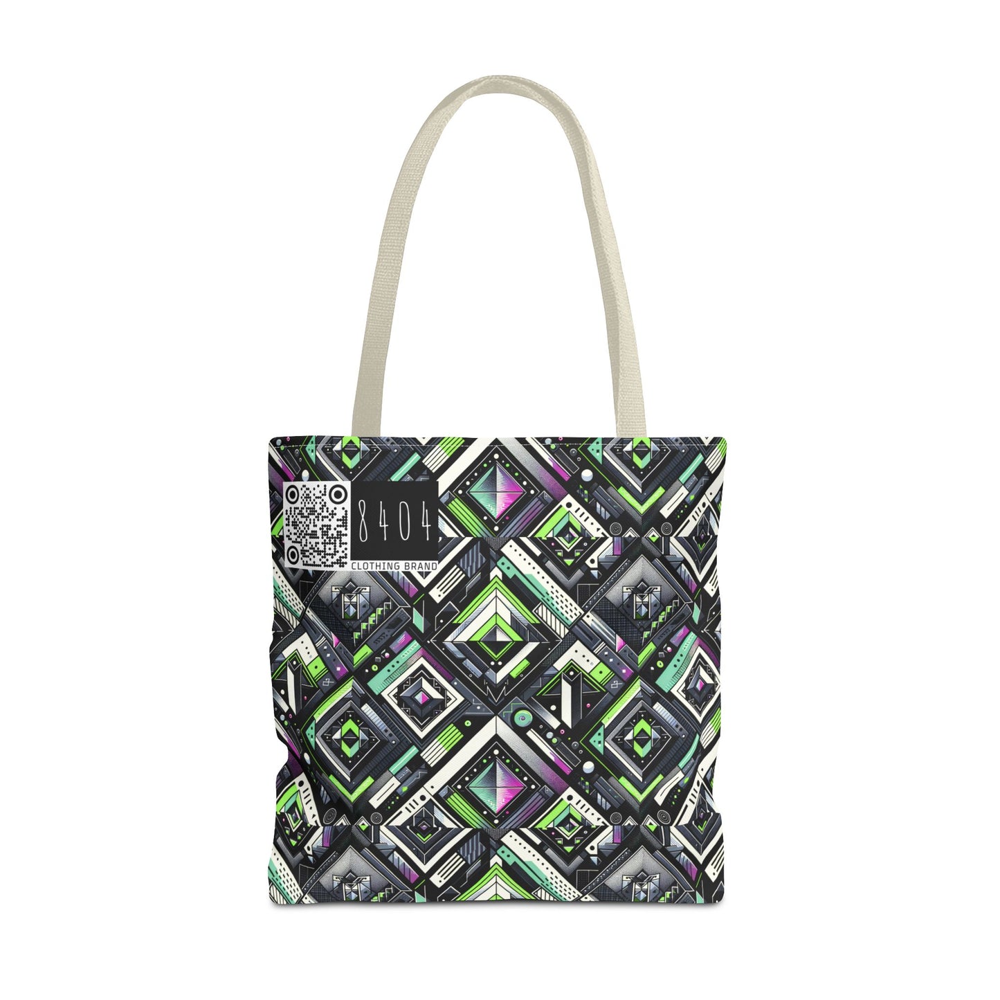 Retro Futurism Graphics Tech-Forward Streetwear Tote Bag - 8404 Design-48