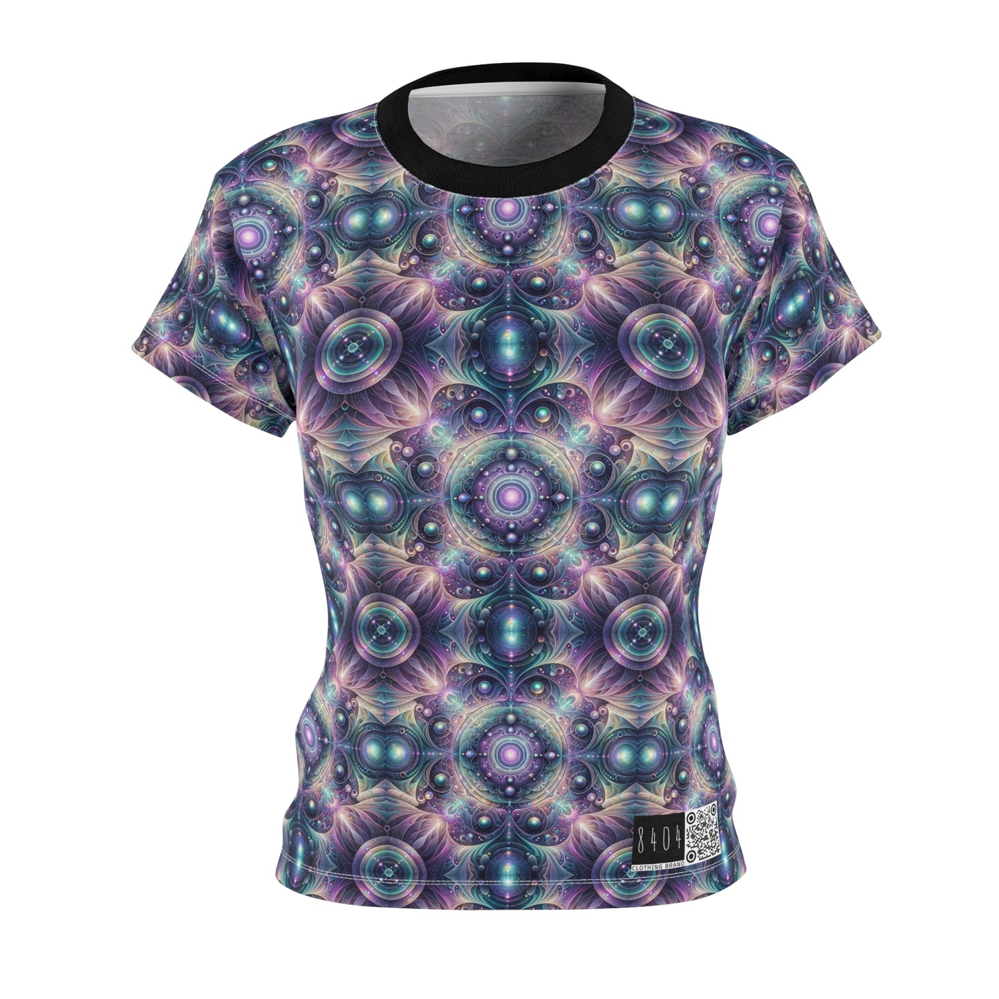 Iridescent Tech Fusion Tech-Forward Streetwear Women's Cut & Sew Tee - 8404 Design-61