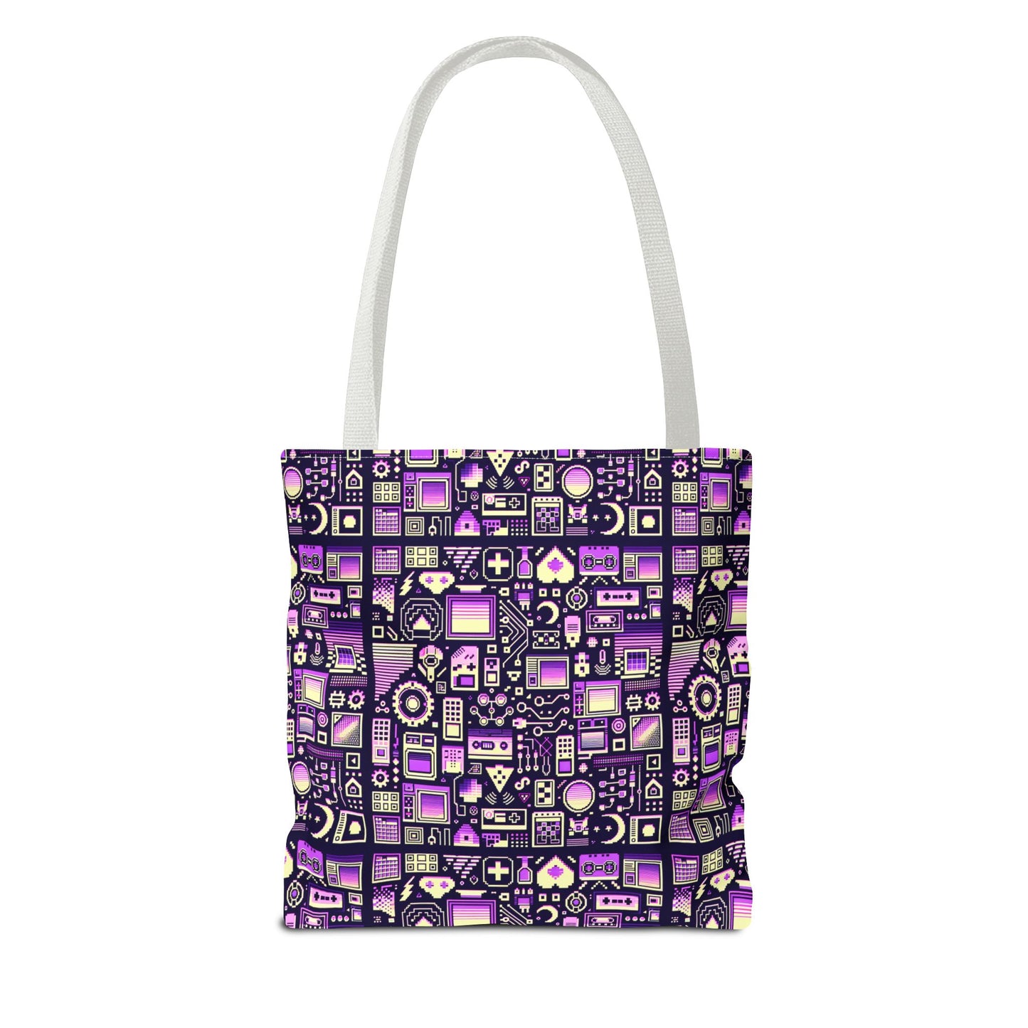Digital Nostalgia Remix Modern Vintage Fusion Tote Bag - 8404 Design-54