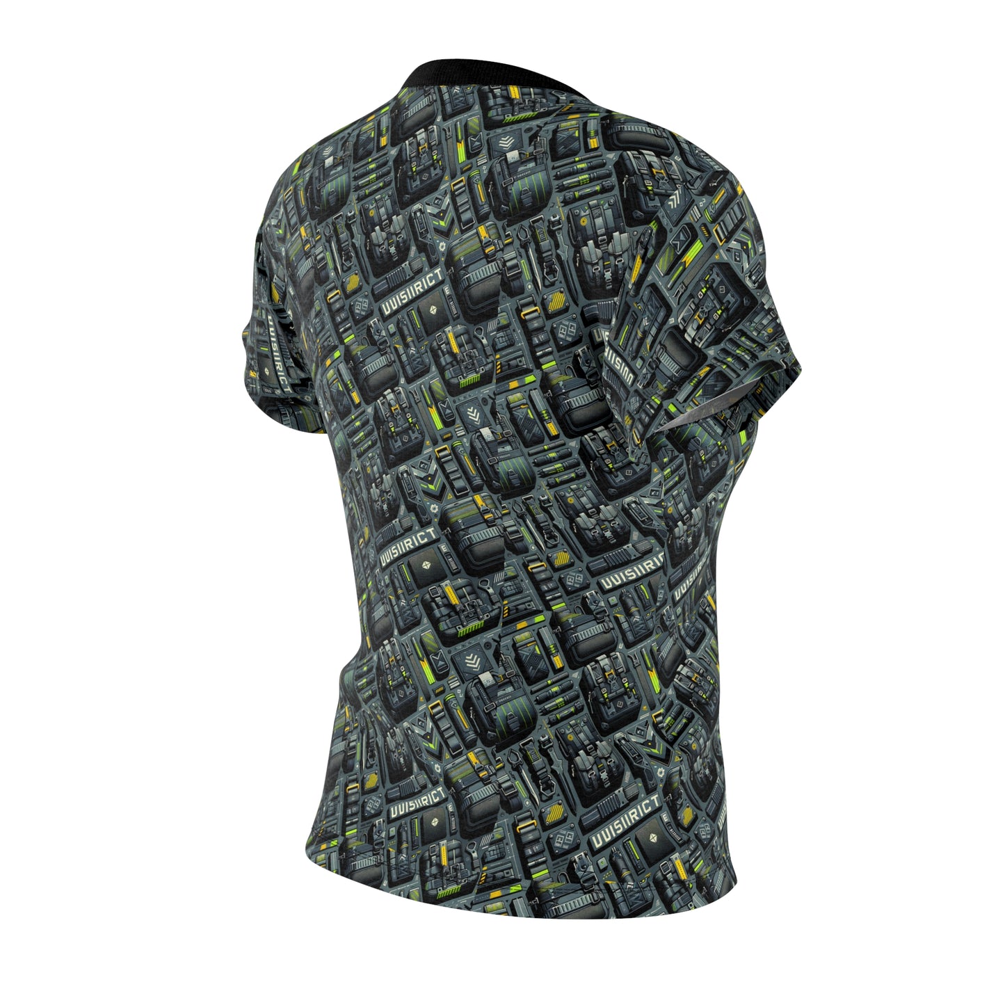 Tech Utility Streetwear Futuristic Tech-Forward Women's Cut & Sew Tee - 8404 Design-47