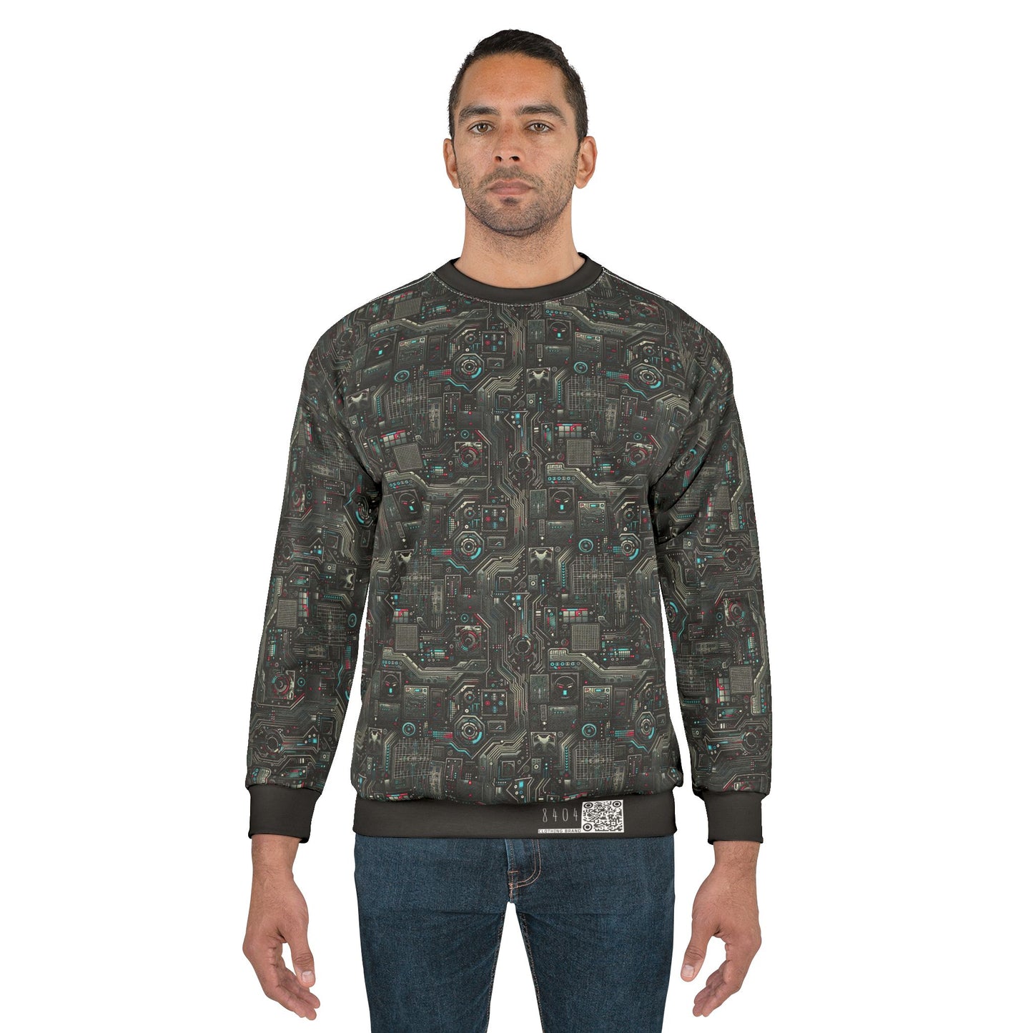 Tech Noir Aesthetics Sleek Tech Streetwear Sweatshirt - 8404 Design-52
