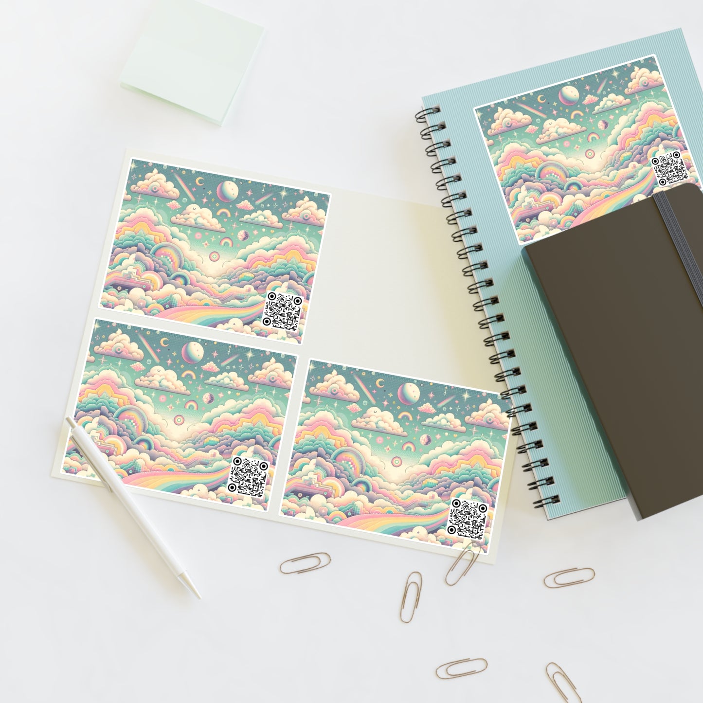 Digital Dreamland Whimsical and Nostalgic Streetwear With a Digital Twist Sticker Sheets - 8404 Design-65