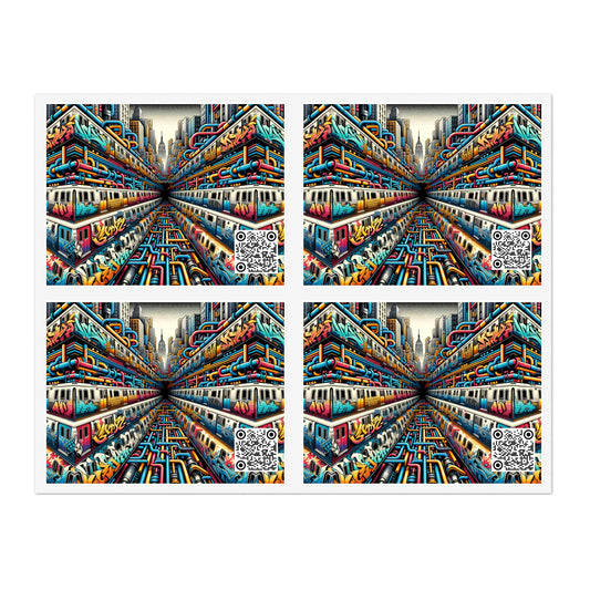 Retro Graffiti Revival Retro Urban Street Art Sticker Sheets - 8404 Design-41