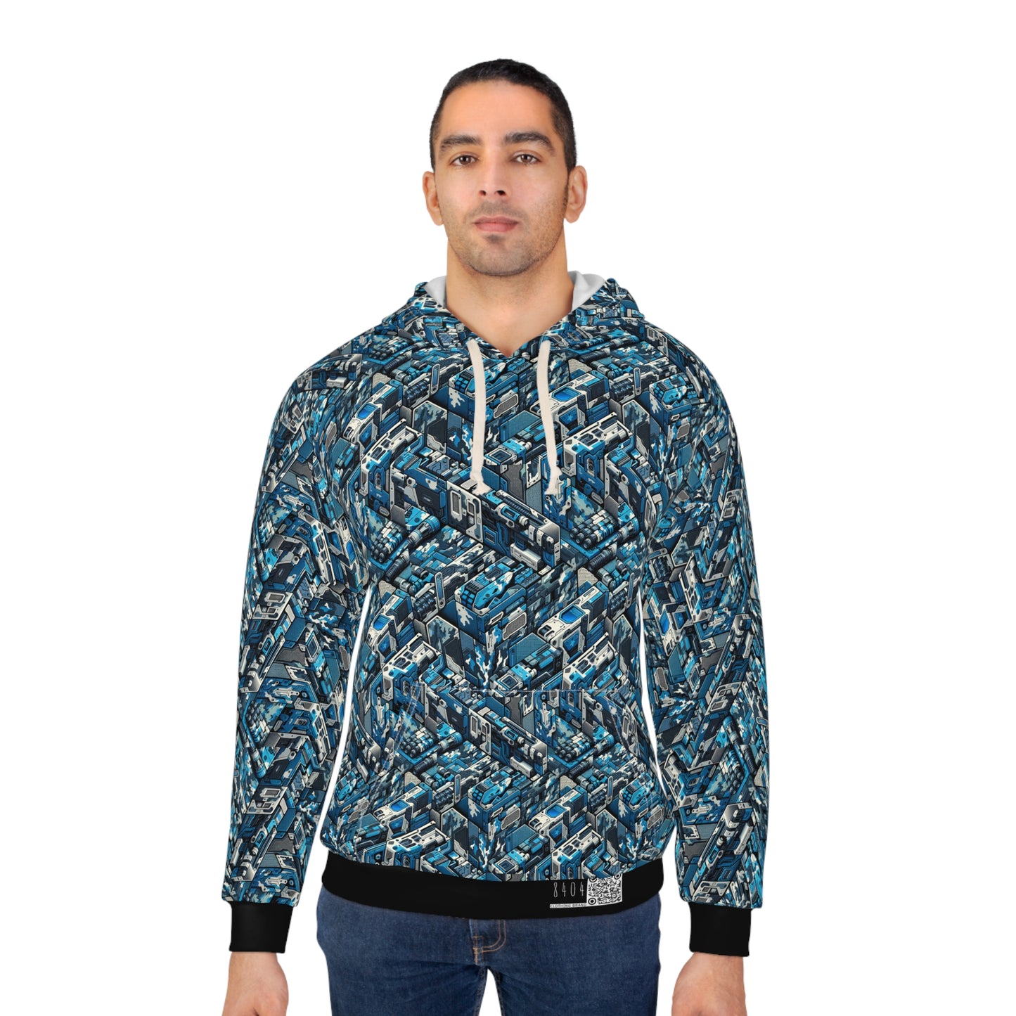 Tech Urban Camo Tech-Forward Streetwear With a Futuristic Military Edge Pullover Hoodie - 8404 Design-51