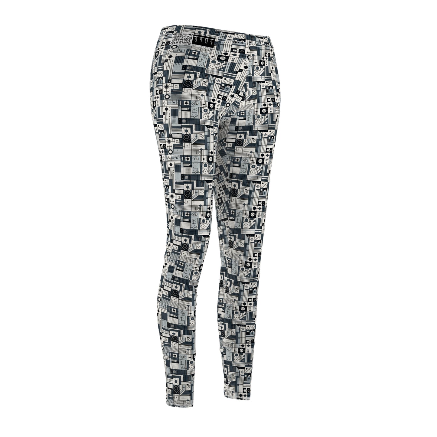 Digital Minimalism Minimalist Tech Women's Cut & Sew Casual Leggings - 8404 Design-49