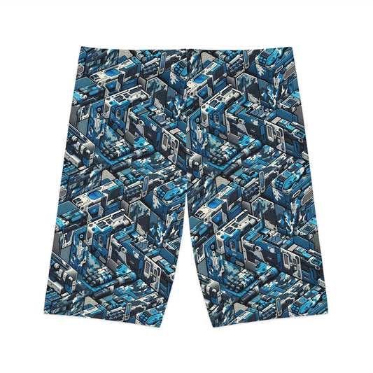 Tech Urban Camo Tech-Forward Streetwear With a Futuristic Military Edge Women's Bike Shorts - 8404 Design-51