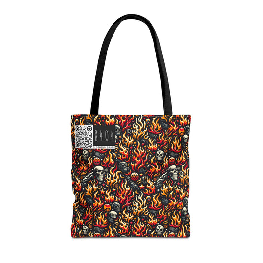 Flame Graphics Maximalist Streetwear Tote Bag - 8404 Design-76
