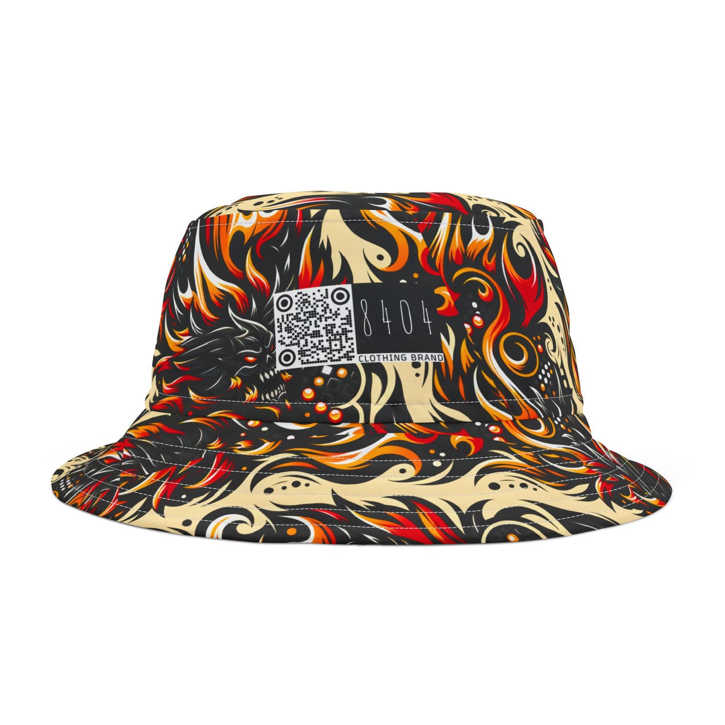 Flame Graphics Maximalist Streetwear Bucket Hat - 8404 Design-65