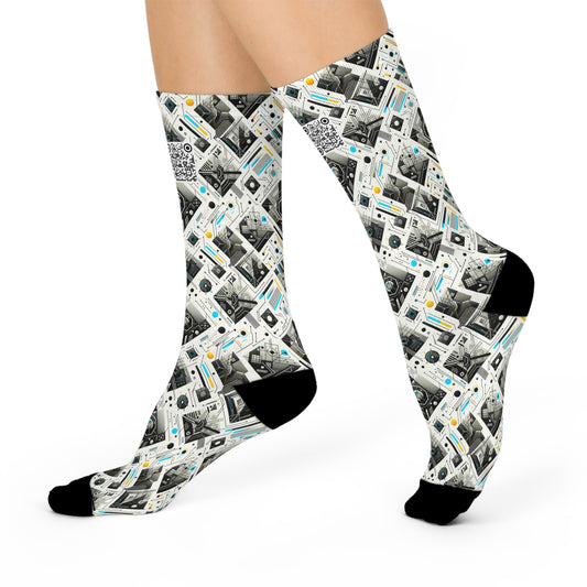 Tech Minimalism Minimalist Tech Cushioned Crew Socks - 8404 Design-47