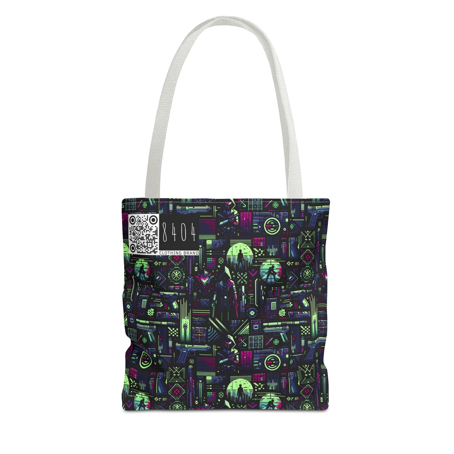Tech Noir Futuristic Cyberpunk Tote Bag - 8404 Design-63