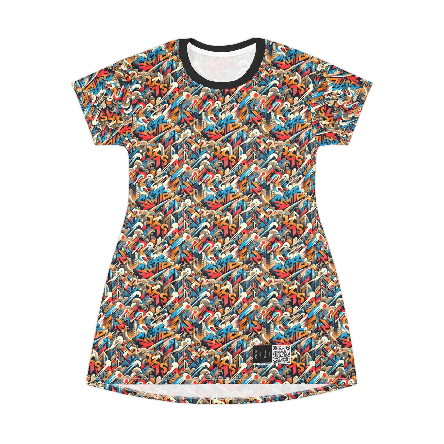Neo-Traditional Street Art Modern Street Art Fusion T-Shirt Dress - 8404 Design-44