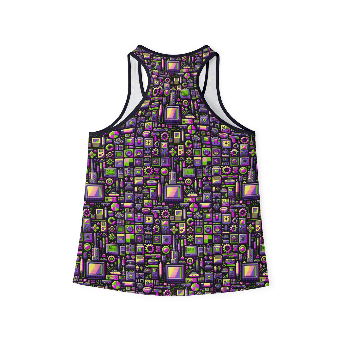 Digital Nostalgia Remix Modern Vintage Fusion Women's Tank Top - 8404 Design-67