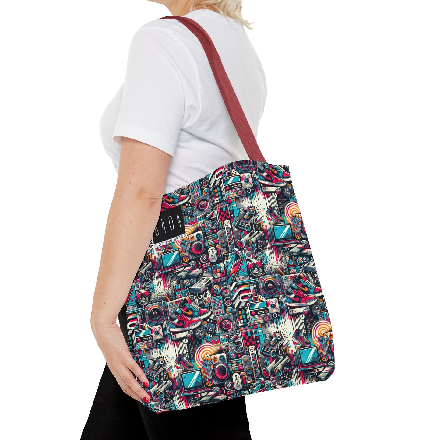 Urban Graffiti Fusion Eclectic Street Art Meets Modern Tech Culture Tote Bag - 8404 Design-50