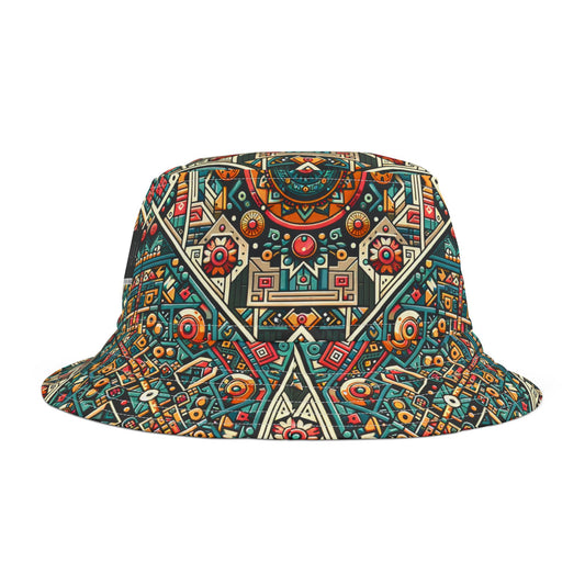 Cultural Fusion Tech Blend of Cultural Heritage With Tech-Inspired Elements Bucket Hat - 8404 Design-74