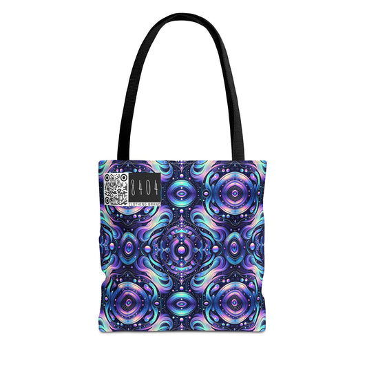 Iridescent Tech Fusion Tech-Forward Streetwear Tote Bag - 8404 Design-62