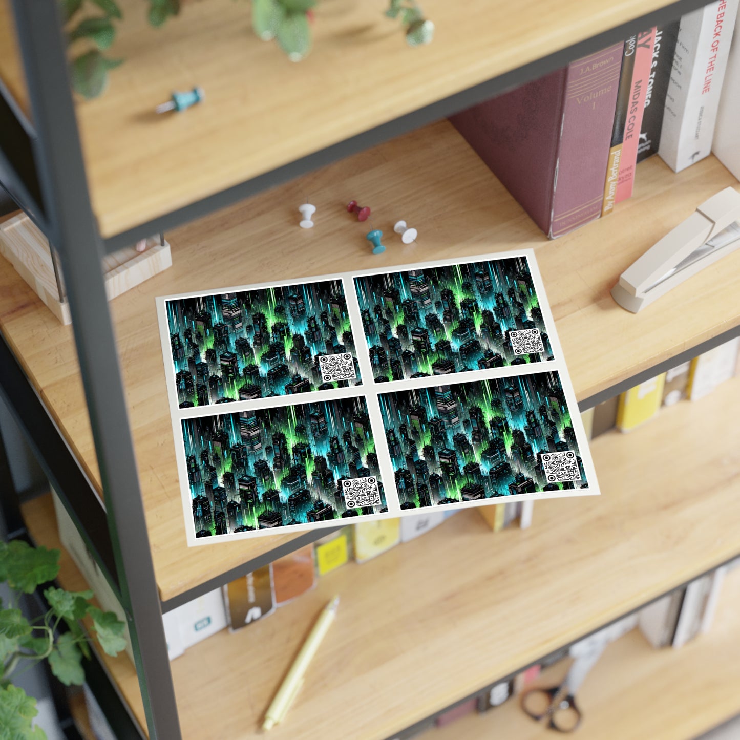 Tech Noir Aesthetic Futuristic Cyberpunk Sticker Sheets - 8404 Design-56