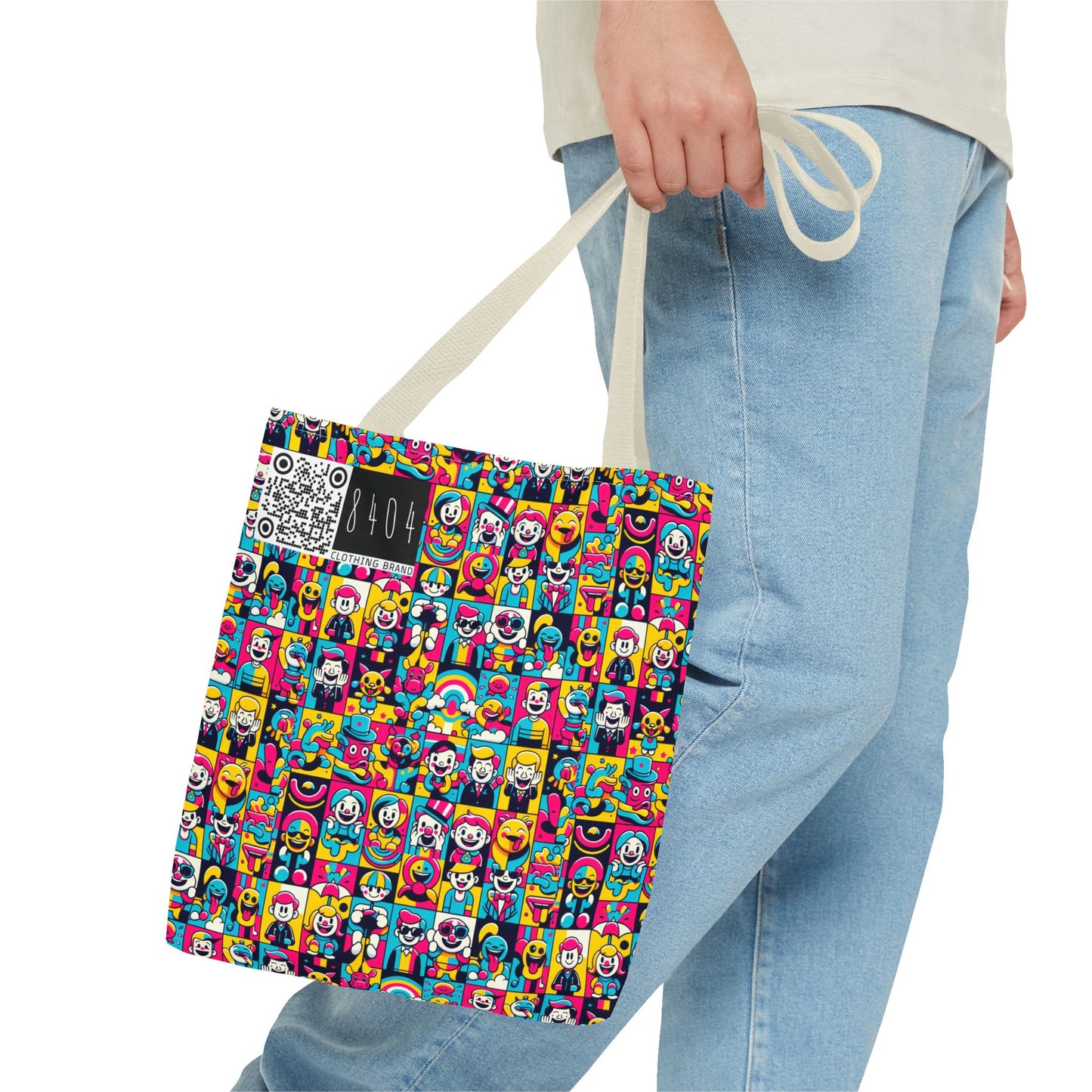 Neon Pop Playful Pop Culture Mashup Tote Bag - 8404 Design-60