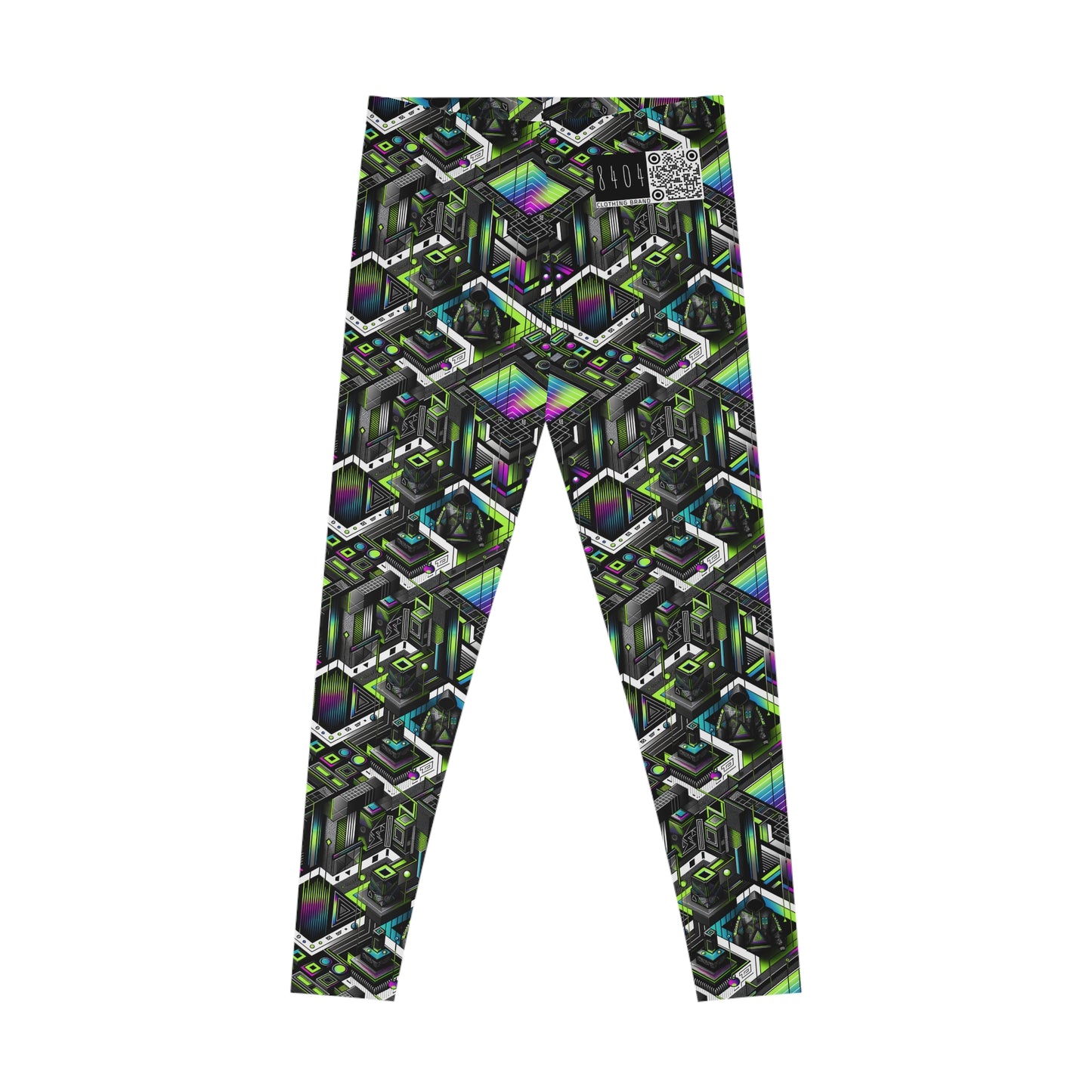 Retro Futurism Graphics Tech-Forward Streetwear Stretch Leggings - 8404 Design-52