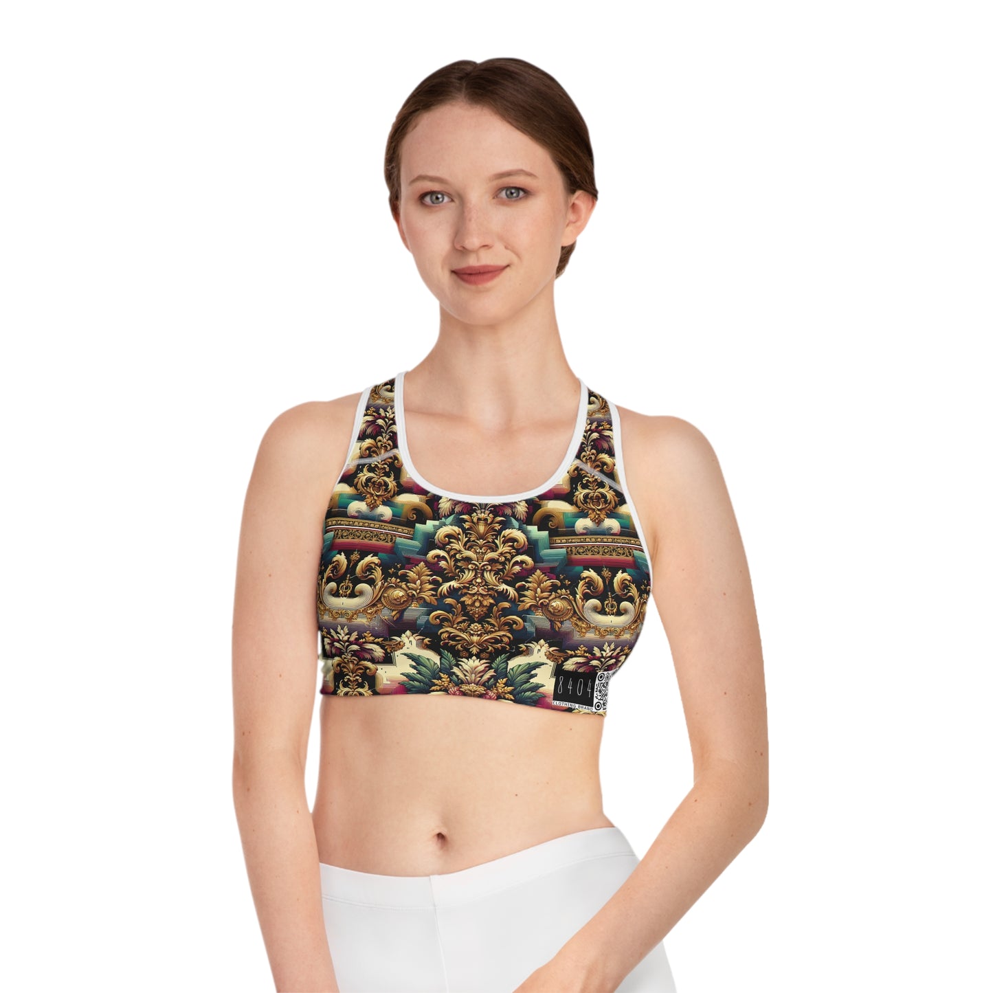 Digital Renaissance Modern Baroque Fusion Sports Bra - 8404 Design-60