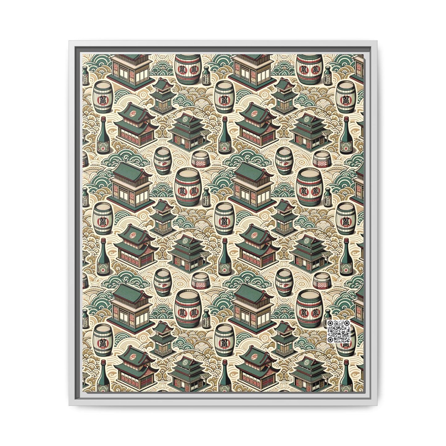 Cultural Artisanal Fusion Contemporary Cultural Elegance Matte Canvas, Framed (multi-Color) - 8404 Design-68 B
