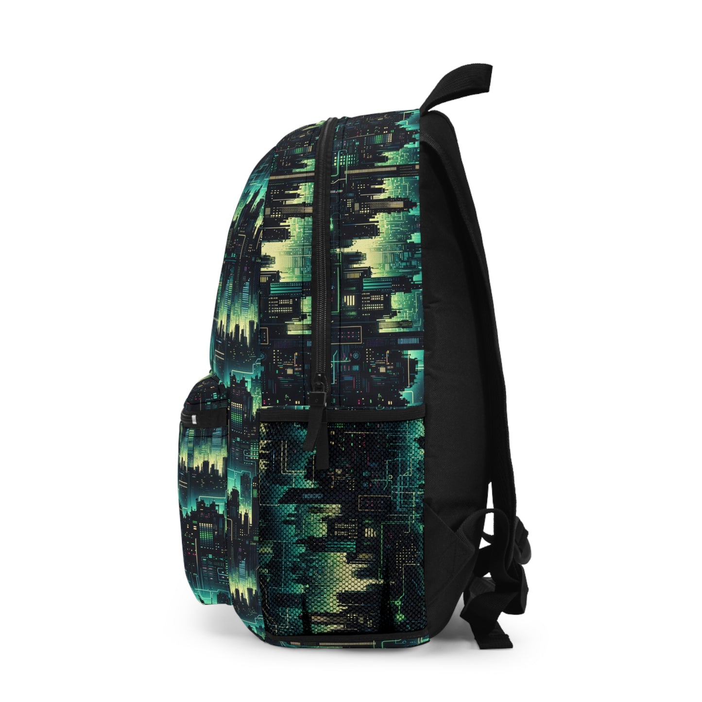 Tech Noir Aesthetics Tech-Forward Urban Dystopia Backpack - 8404 Design-72