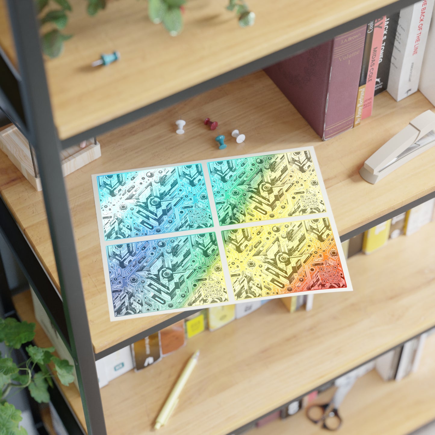 Tech-Infused Streetwear Tech-Forward Minimalism Sticker Sheets - 8404 Design-51