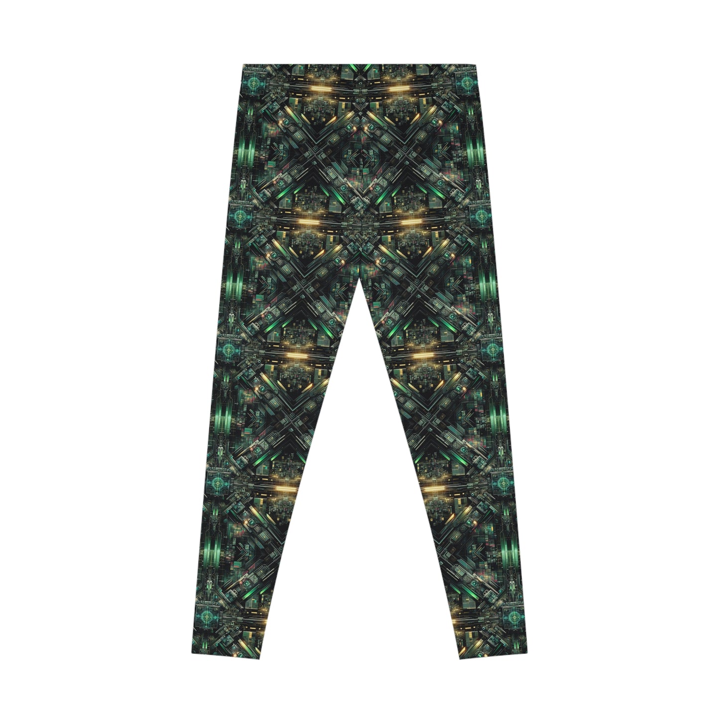 Tech Noir Graphics Tech-Inspired Streetwear Stretch Leggings - 8404 Design-56