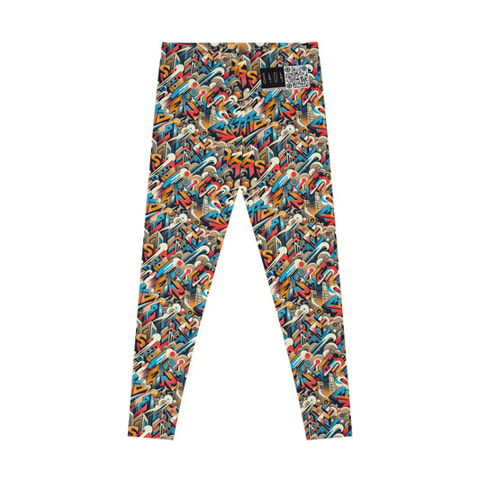 Neo-Traditional Street Art Modern Street Art Fusion Stretch Leggings - 8404 Design-44