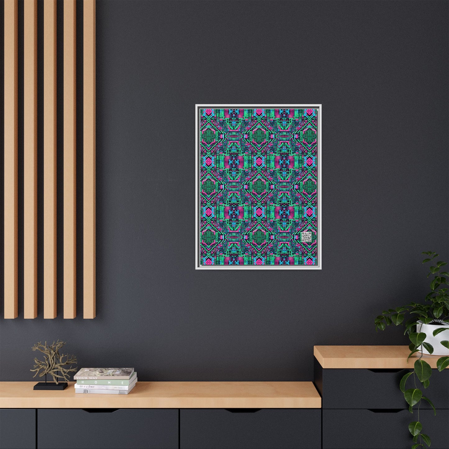Digital Glitch Vibes Tech-Inspired Streetwear Matte Canvas, Framed (multi-Color) - 8404 Design-71 A