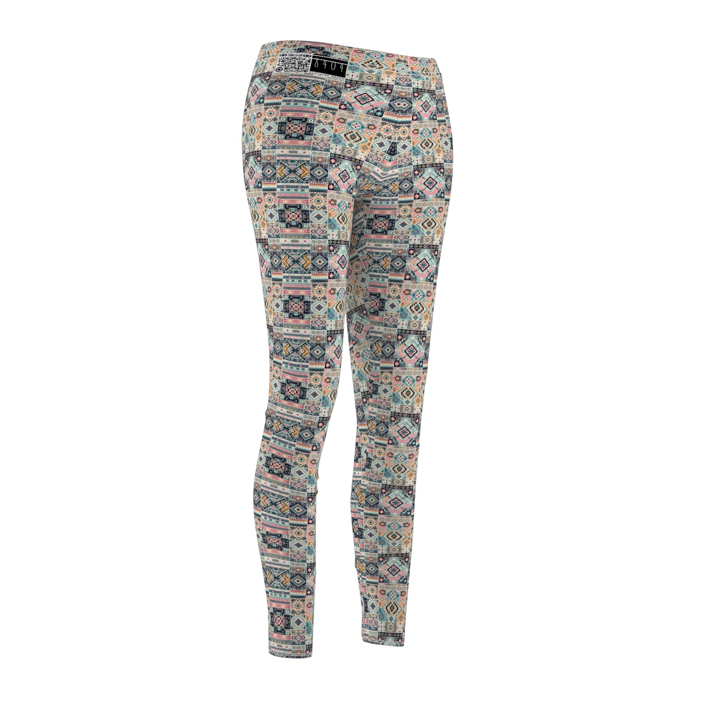Digital Artisanal Fusion Digital Artisanal Women's Cut & Sew Casual Leggings - 8404 Design-55