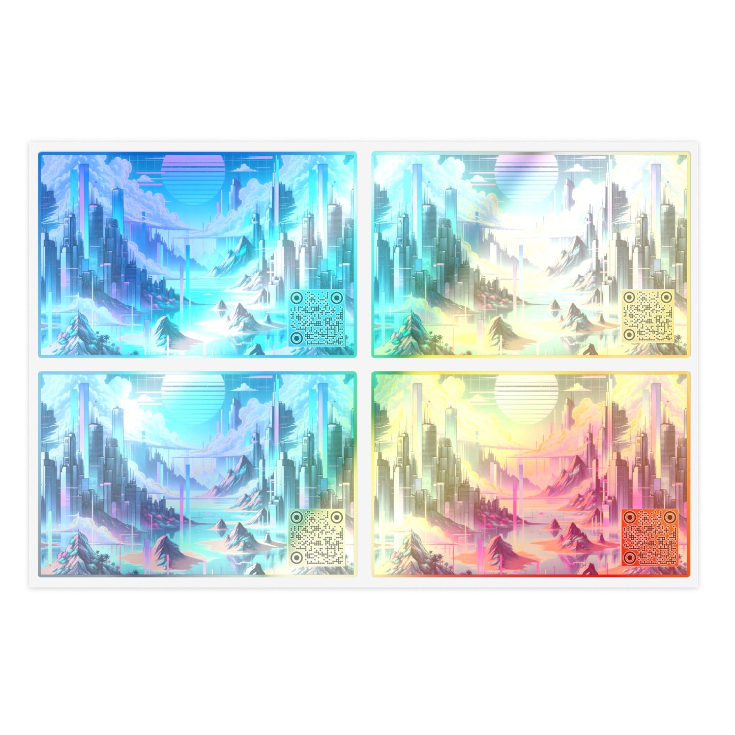 Digital Dreamscapes Digitally-Inspired Streetwear With a Dreamy, Surreal Twist Sticker Sheets - 8404 Design-53