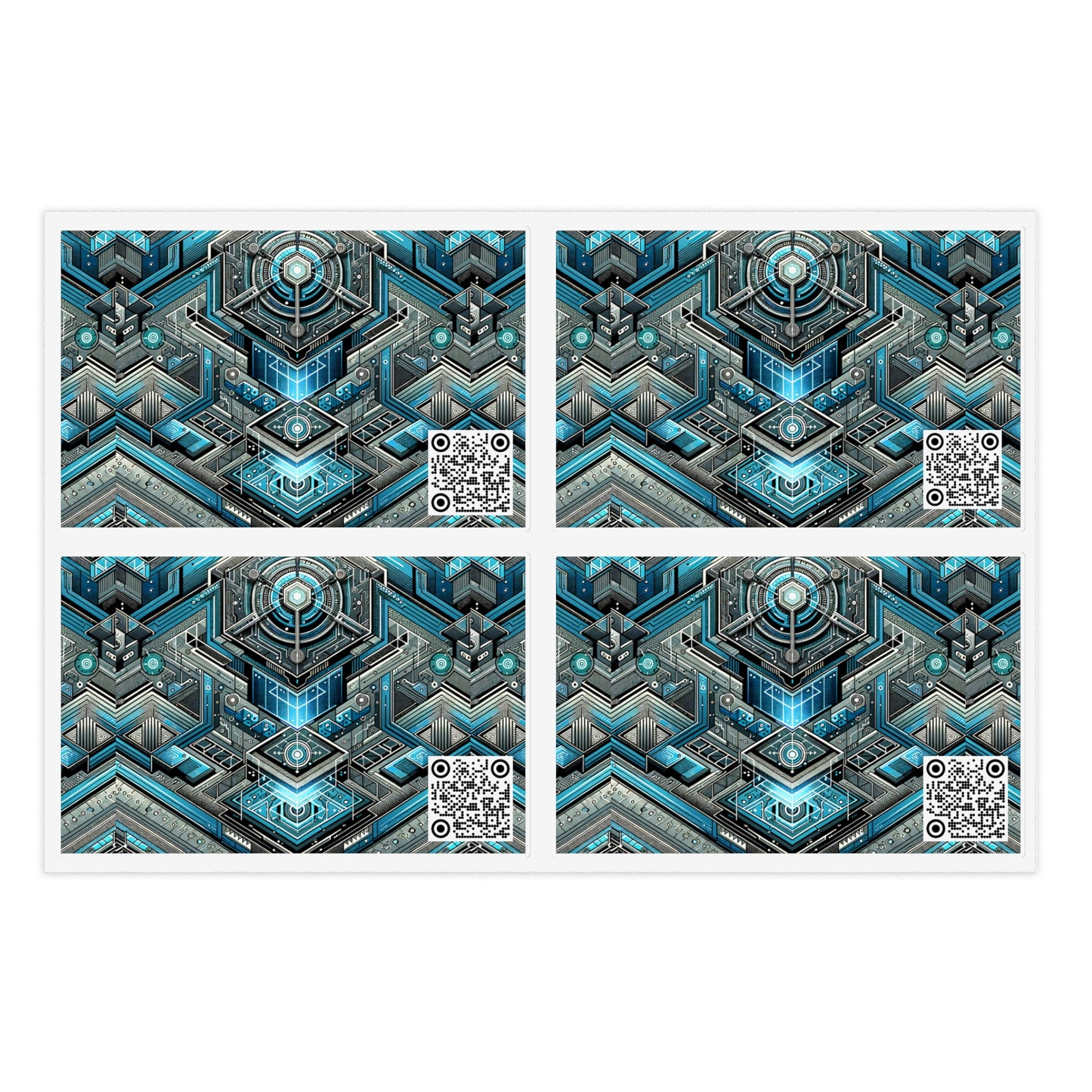 Tech-Infused Futurism Sleek Tech Edge Sticker Sheets - 8404 Design-49