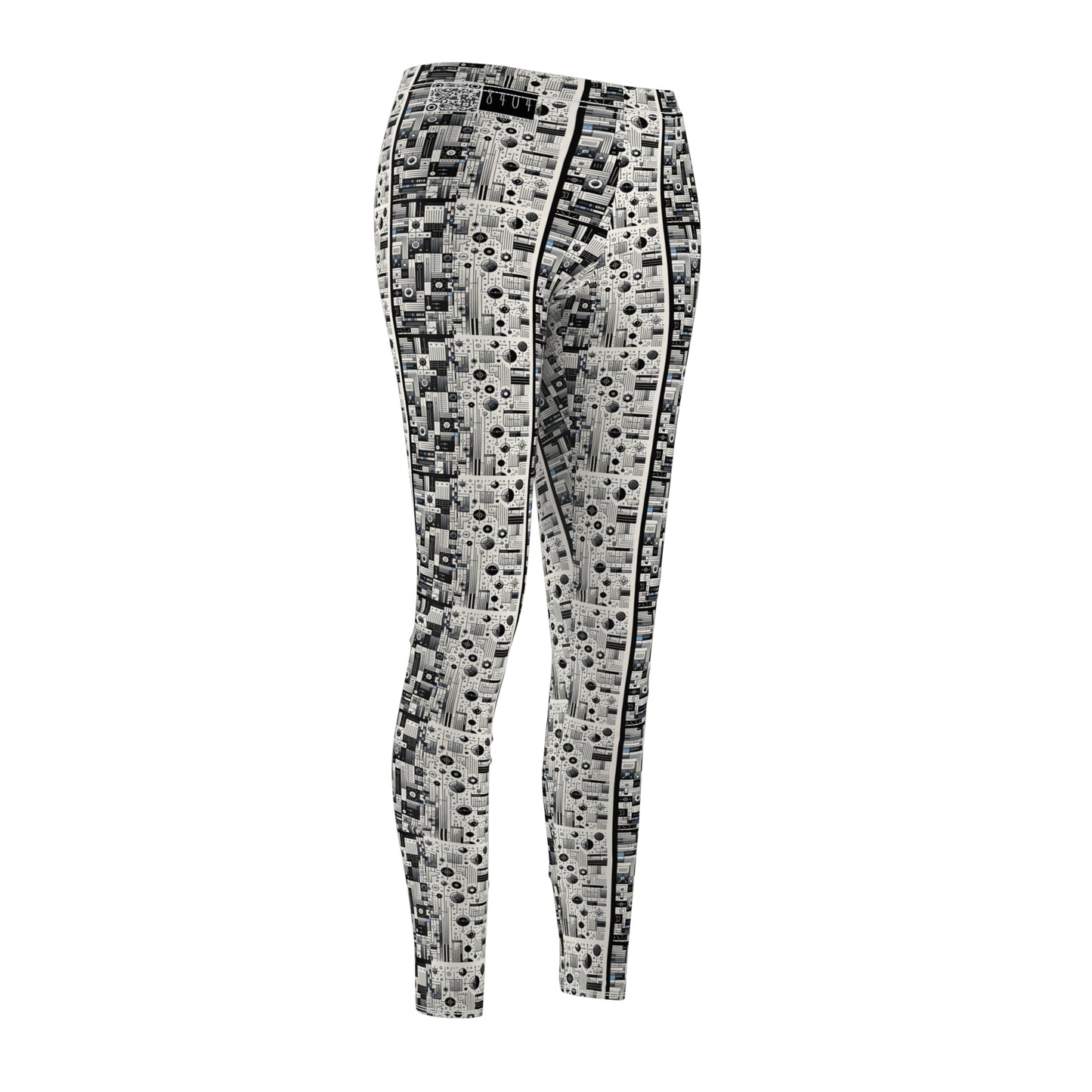 Digital Minimalism Minimalist Tech Women's Cut & Sew Casual Leggings - 8404 Design-66