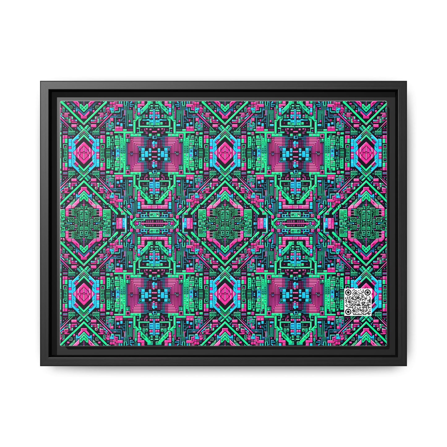 Digital Glitch Vibes Tech-Inspired Streetwear Matte Canvas, Framed (multi-Color) - 8404 Design-71 A