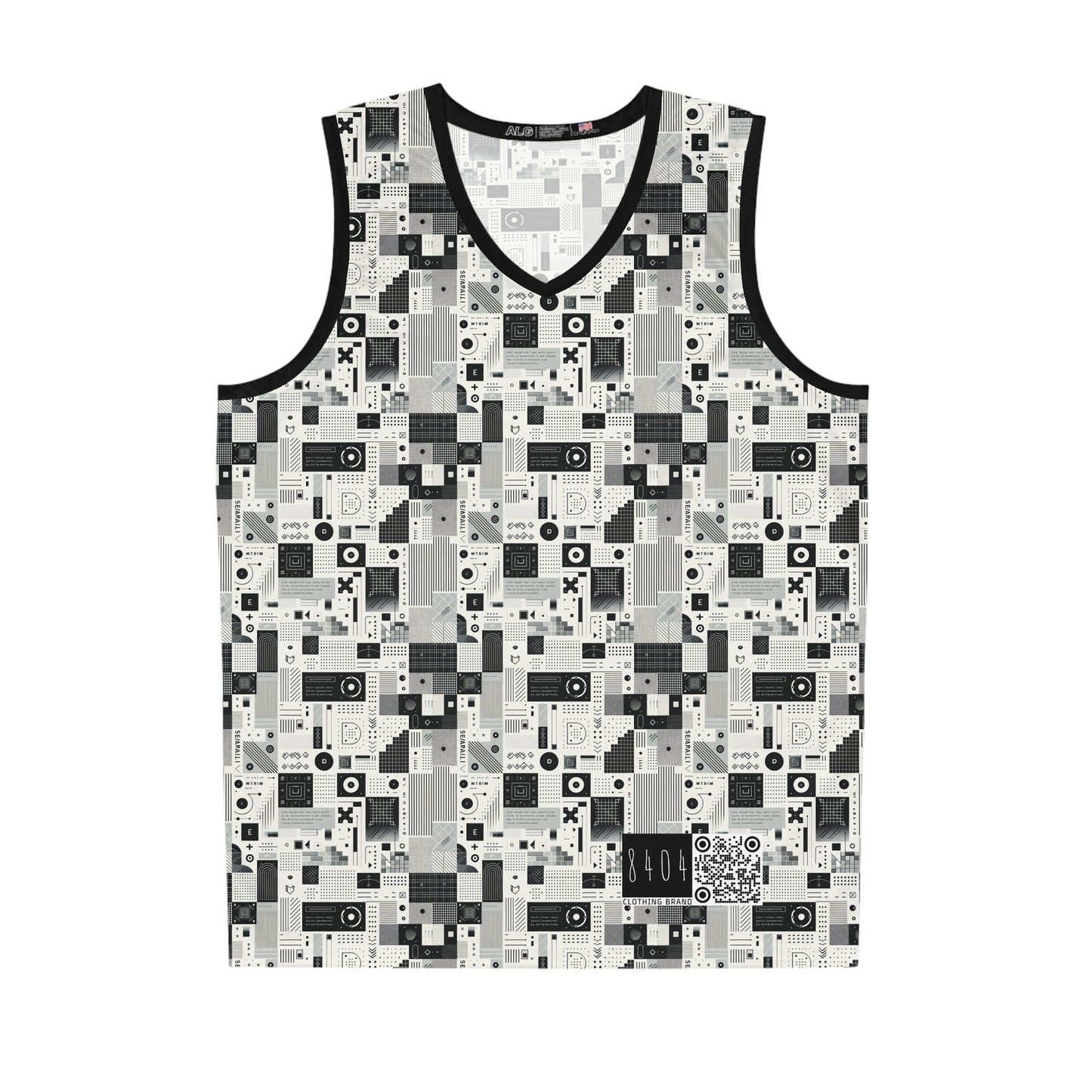 Digital Minimalism Minimalist Tech Basketball Jersey - 8404 Design-50