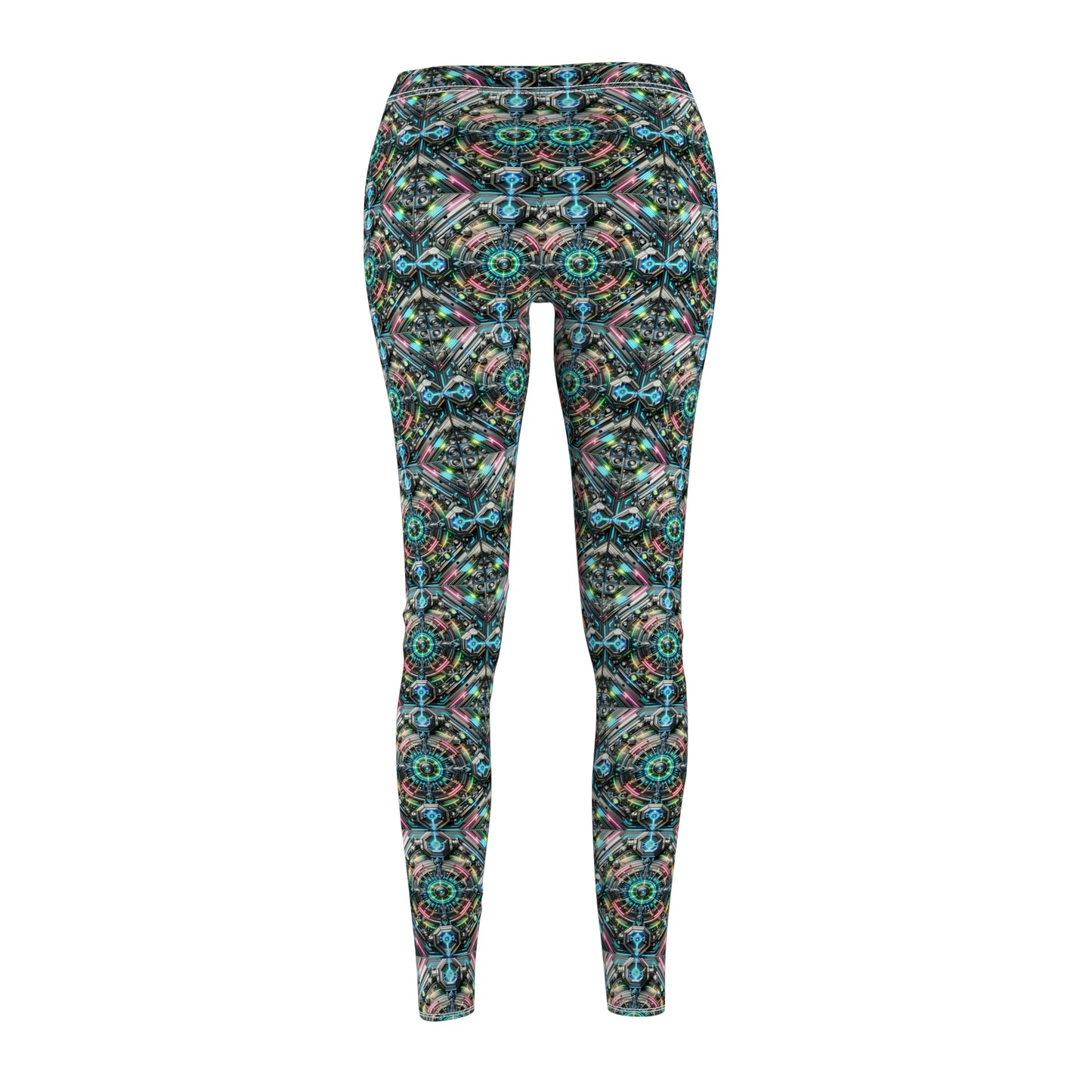 Tech-Infused Futurism Futuristic Tech Women's Cut & Sew Casual Leggings - 8404 Design-53