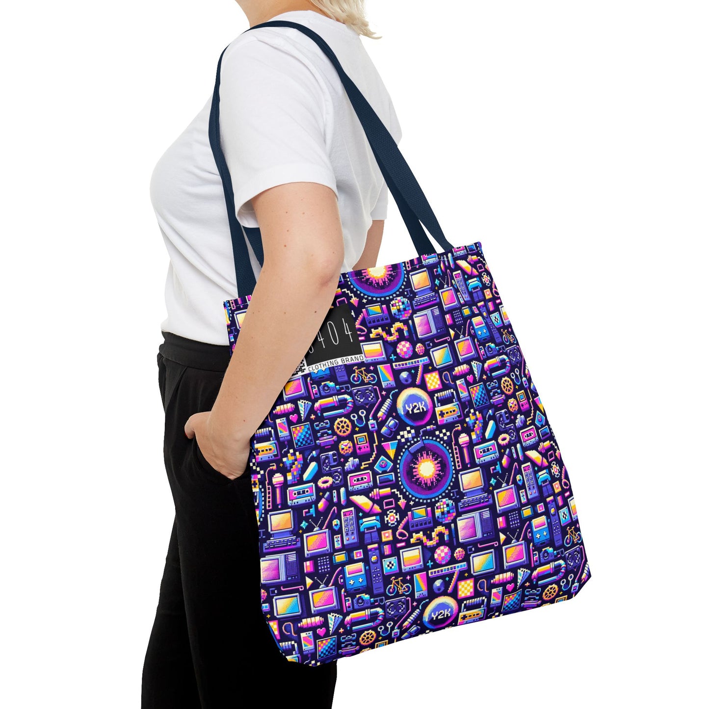 Digital Nostalgia Modern Retro Fusion Tote Bag - 8404 Design-64