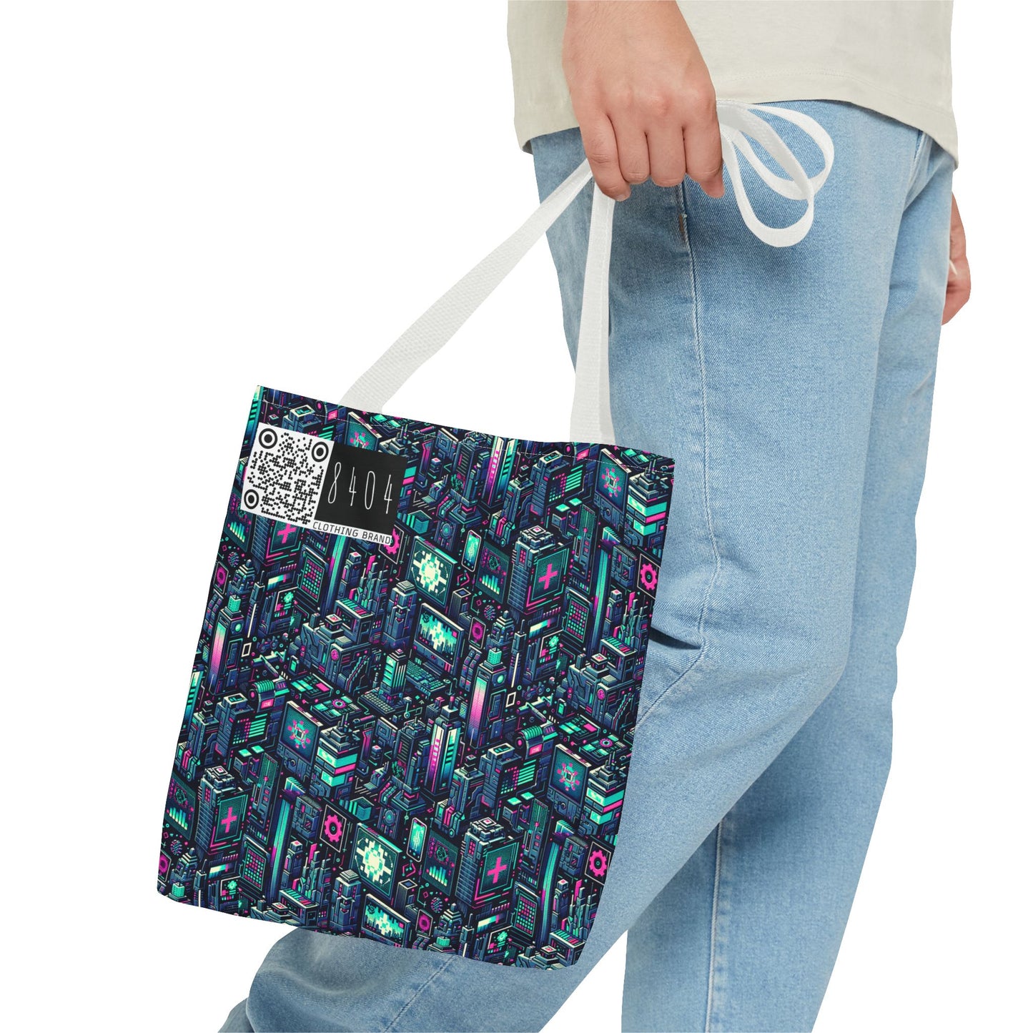 Digital Rebellion Tech-Inspired Streetwear Tote Bag - 8404 Design-58