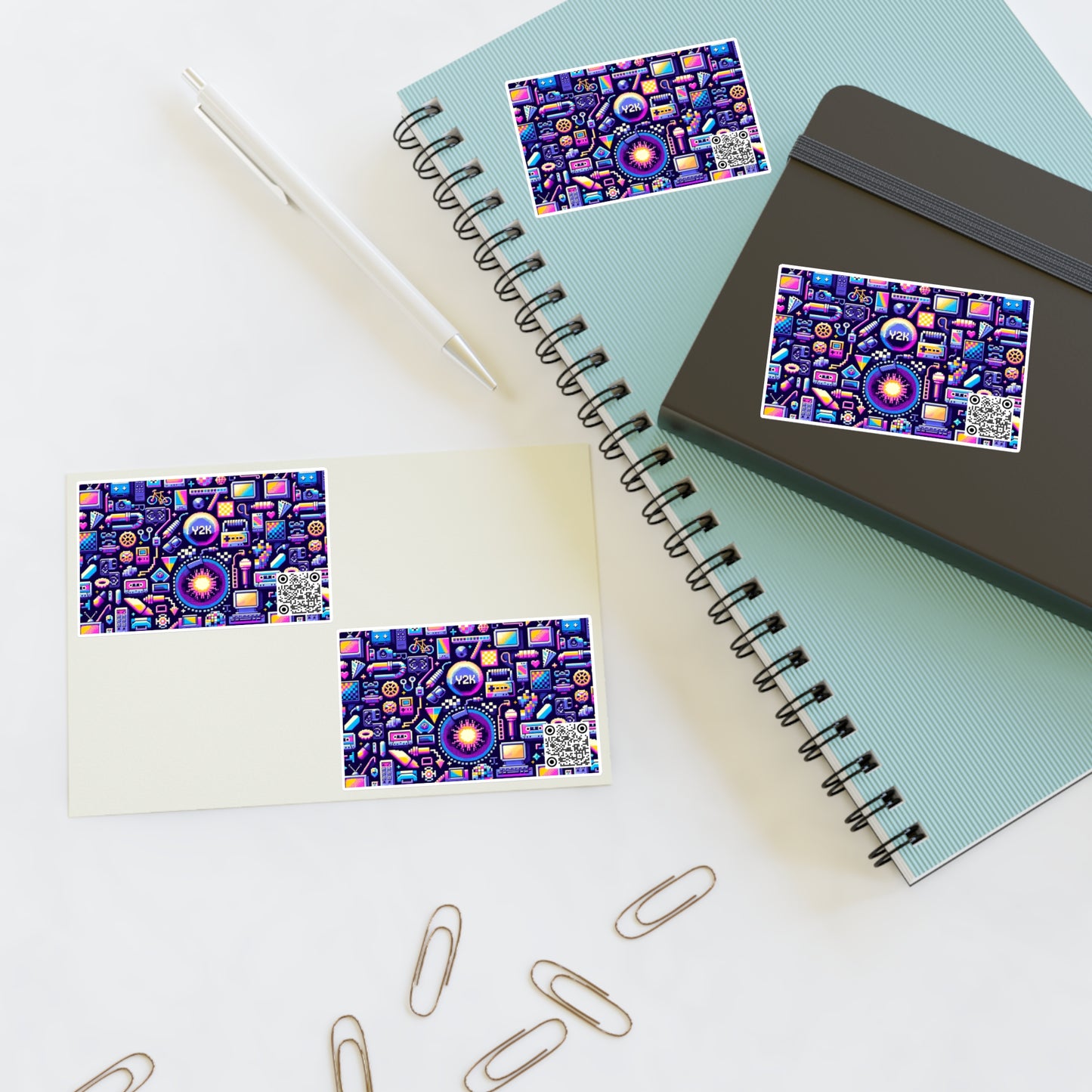 Digital Nostalgia Modern Retro Fusion Sticker Sheets - 8404 Design-64