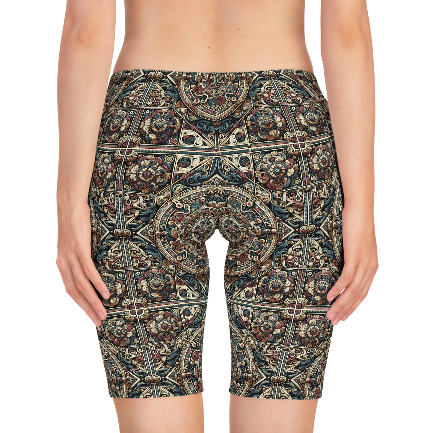 Urban Renaissance Historical Fusion With Street Edge Women's Bike Shorts - 8404 Design-57
