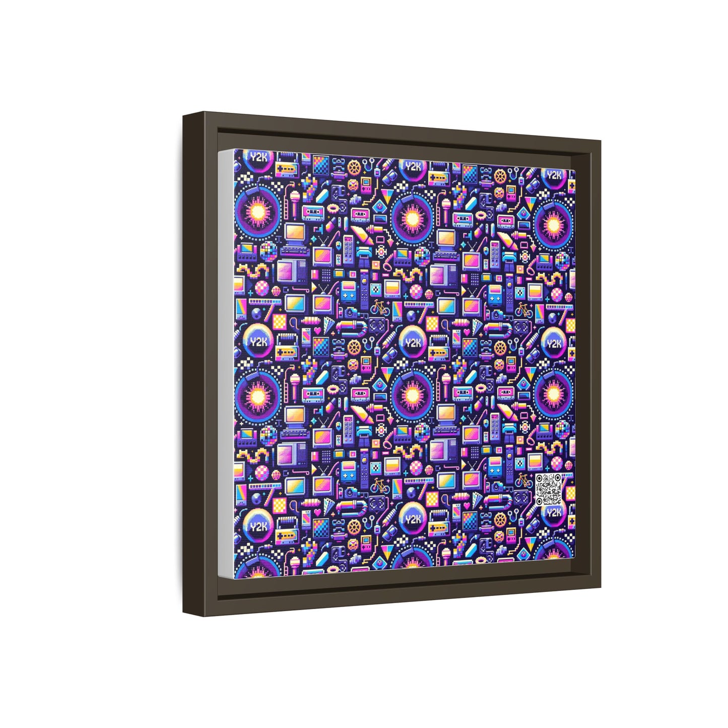 Digital Nostalgia Modern Retro Fusion Matte Canvas, Framed (multi-Color) - 8404 Design-64 B