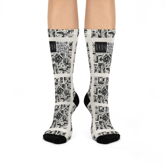 Digital Minimalism Minimalist Tech Cushioned Crew Socks - 8404 Design-47